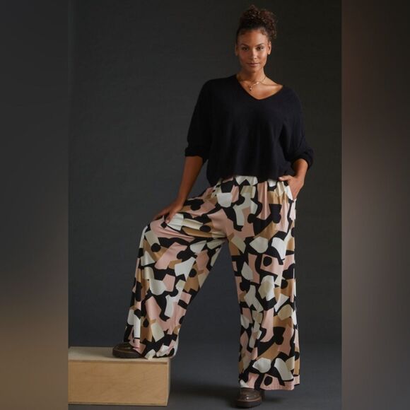 EUC Corey Lynn Calter Abstract Wide Leg Pants in Assorted Combo Print - Picture 12 of 15
